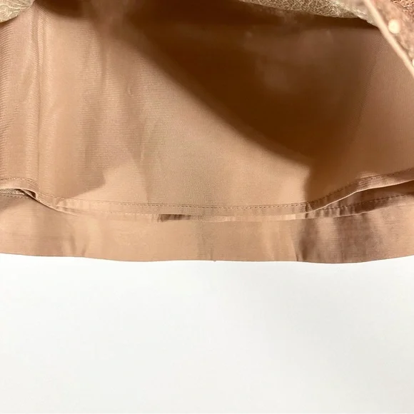 ABERCROMBIE & FITCH Rose Gold Sequin Mini Skirt Lined Size S - Picture 3 of 6